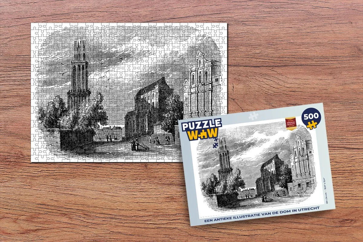 PuzzleWow Legpuzzel Utrecht Dom 500 Stuks - Multicolor