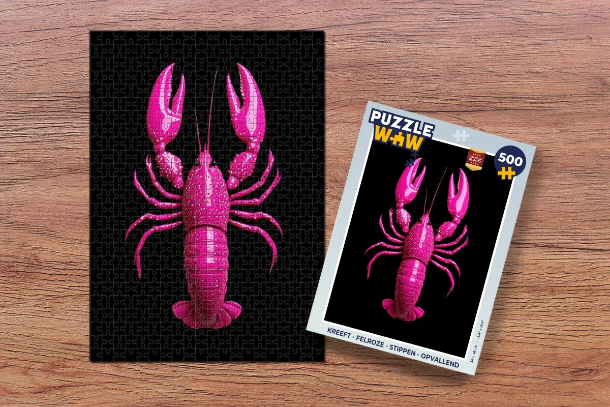 PuzzleWow Kreeft Legpuzzel 500 Stuks - Felroze