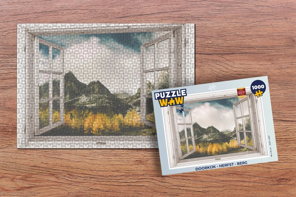 PuzzleWow Herfst Berg Legpuzzel 1000 Stuks - Multicolor