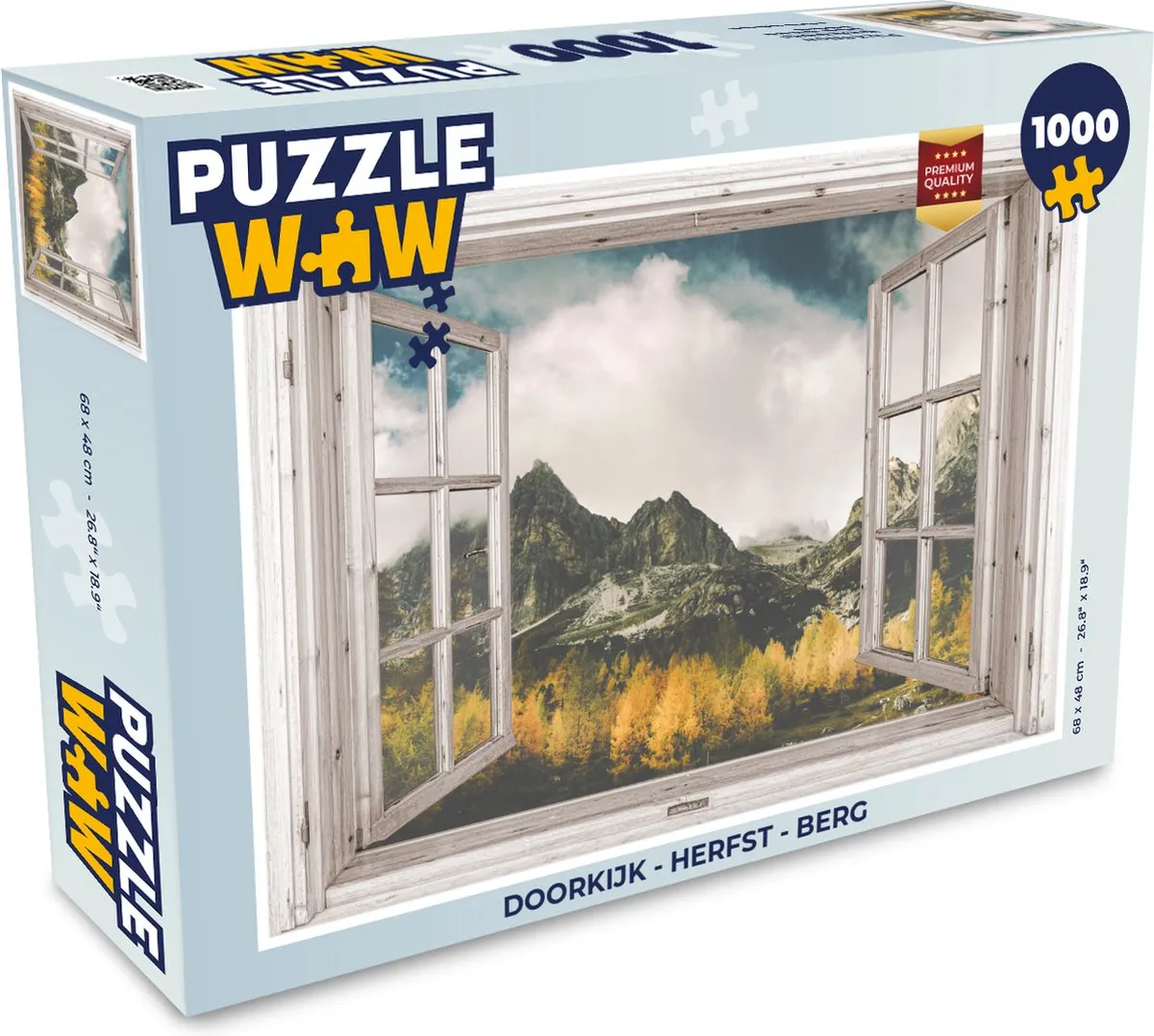 PuzzleWow Herfst Berg Legpuzzel 1000 Stuks - Multicolor