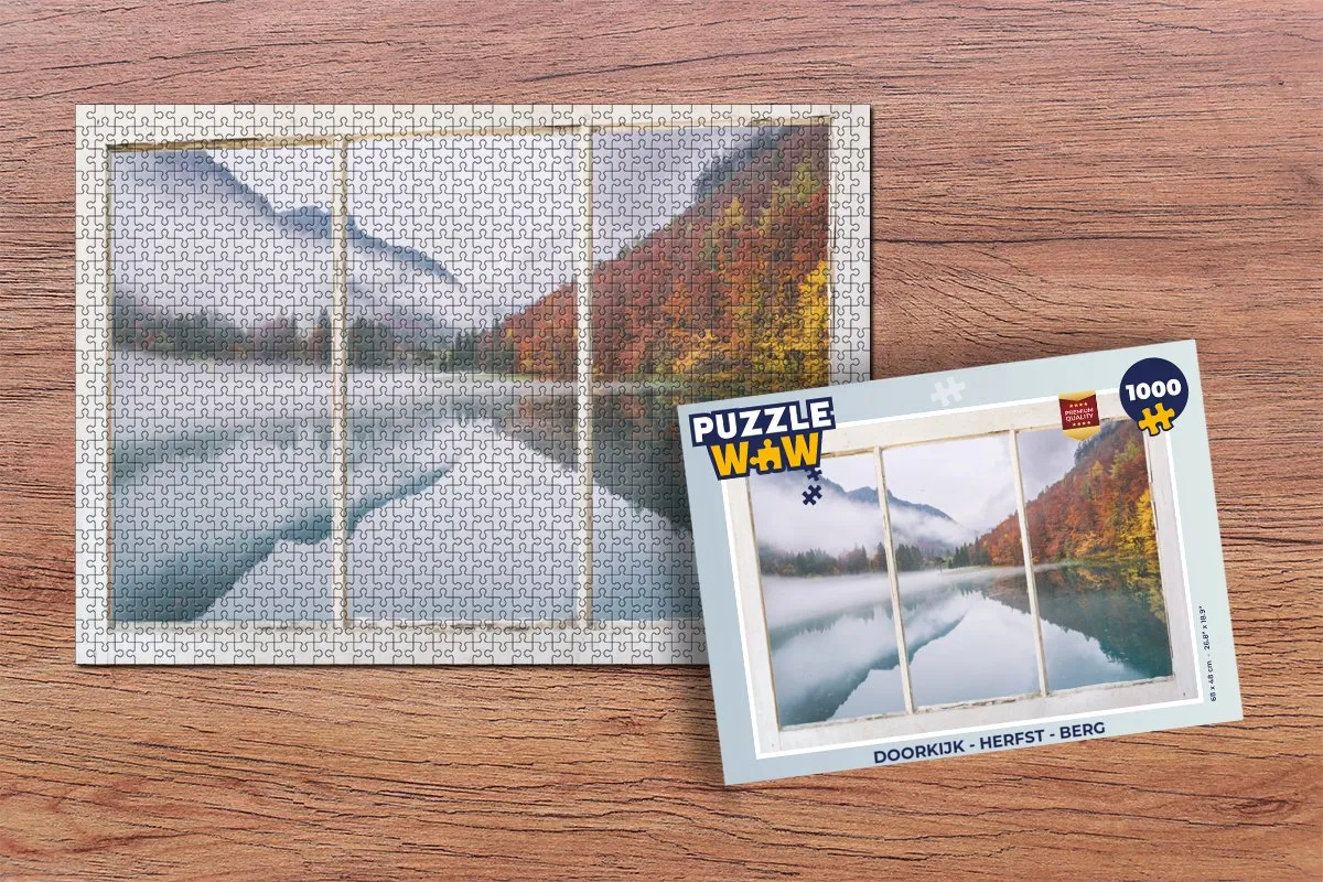 PuzzleWow Herfst Berg Legpuzzel 1000 Stuks - Multicolor