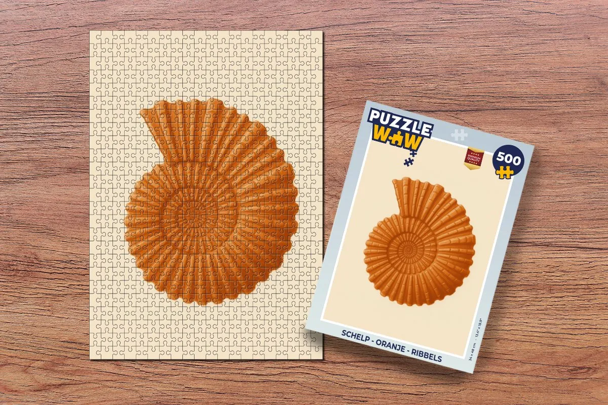 PuzzleWow Schelp Legpuzzel 500 Stuks - Oranje