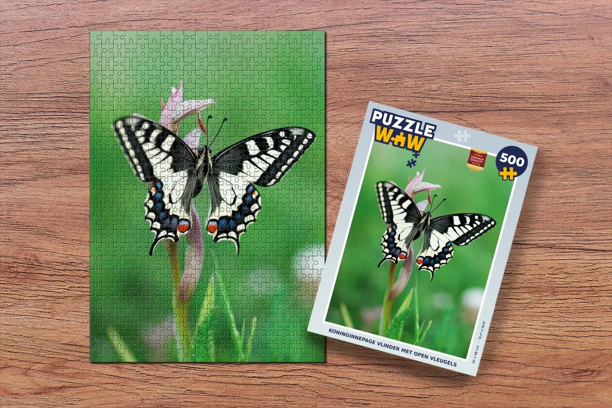PuzzleWow Koninginnepage Vlinder Legpuzzel 500 Stuks - Multicolor