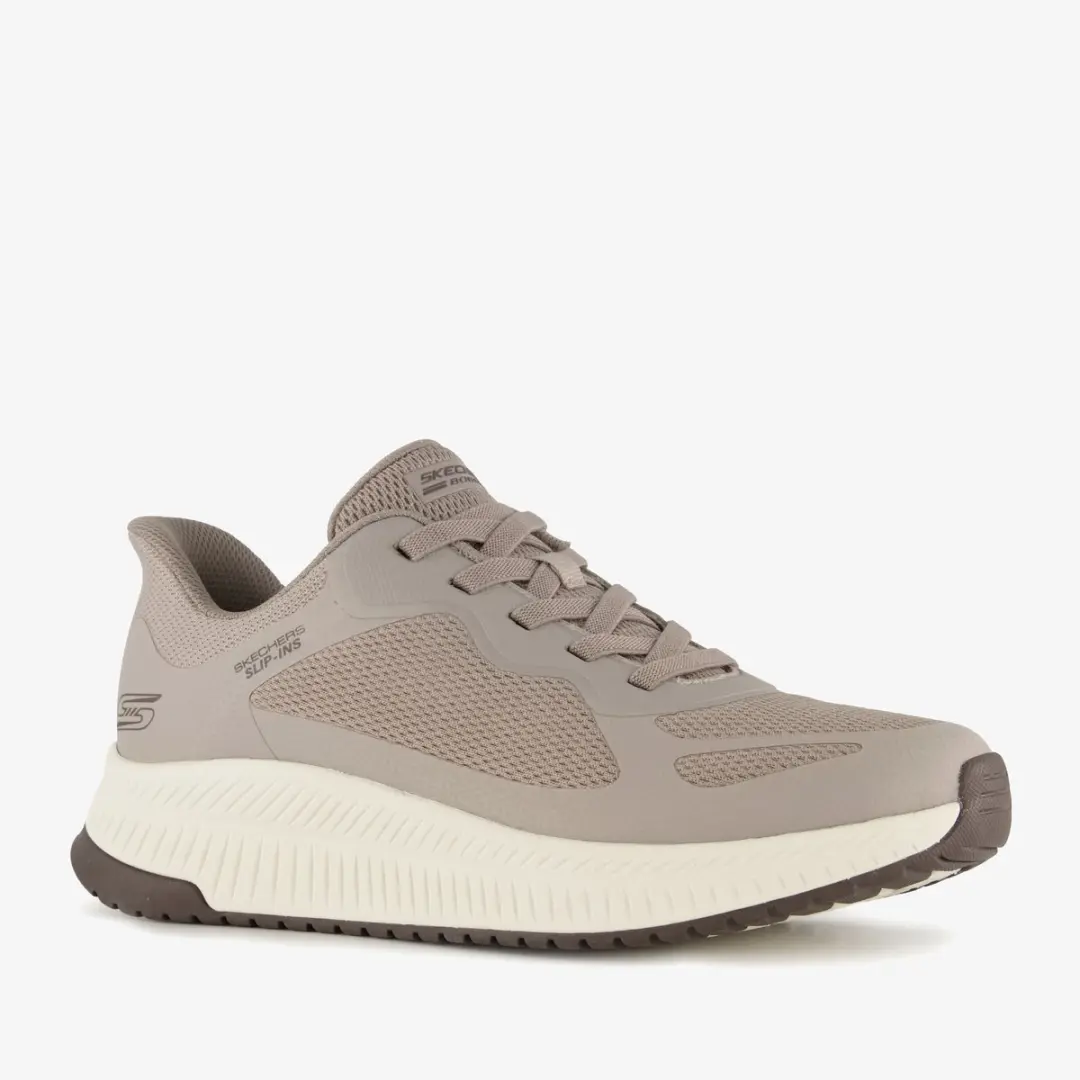 Skechers Slip-ins: BOBS Squad 4 heren sneakers taupe