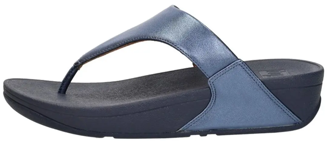 FitFlop Lulu Leather Toe-post Teenslippers - 43 - Donkerblauw - afbeelding 3 van 6