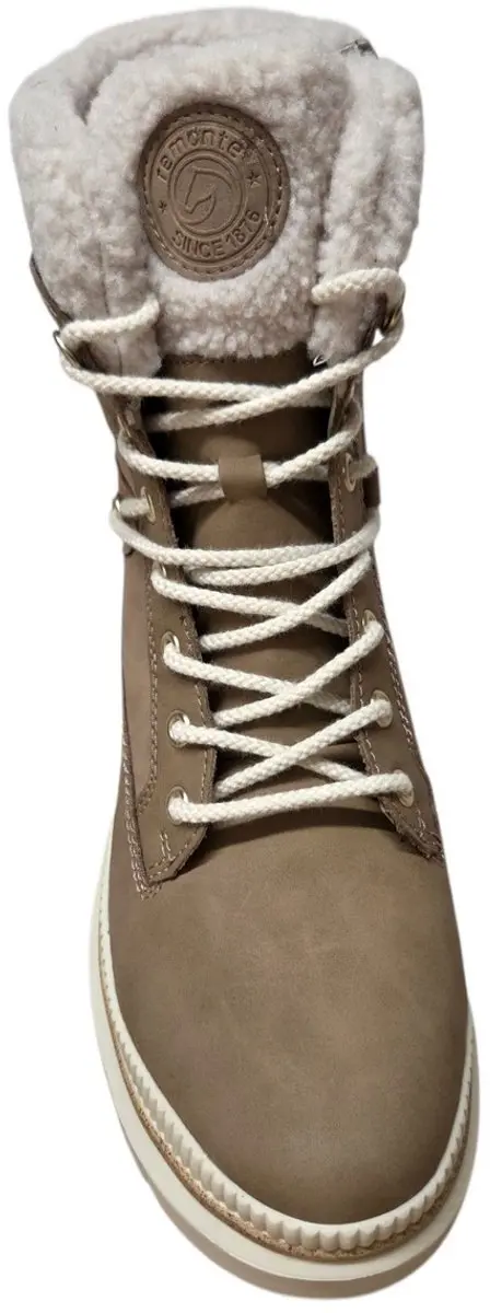 Remonte D0C77 Veterboots Dames - Beige Leer - 41