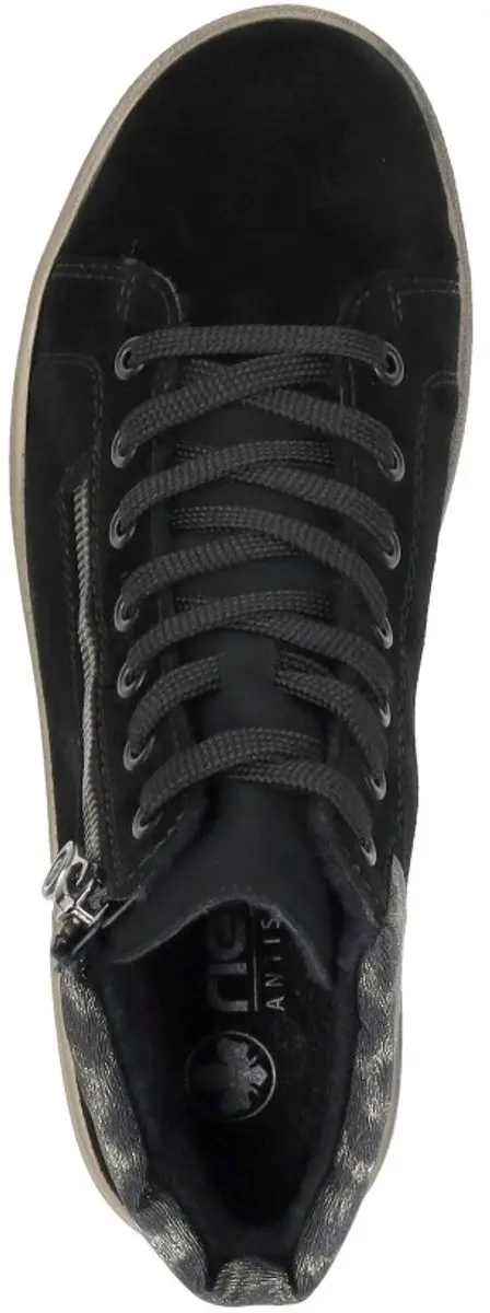Rieker Dames Veterboot 178205 - Zwart - Maat 37