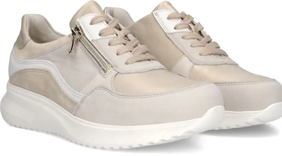 Wäldlaufer Janka Dames Sneakers - Leer Beige - Maat 40,5