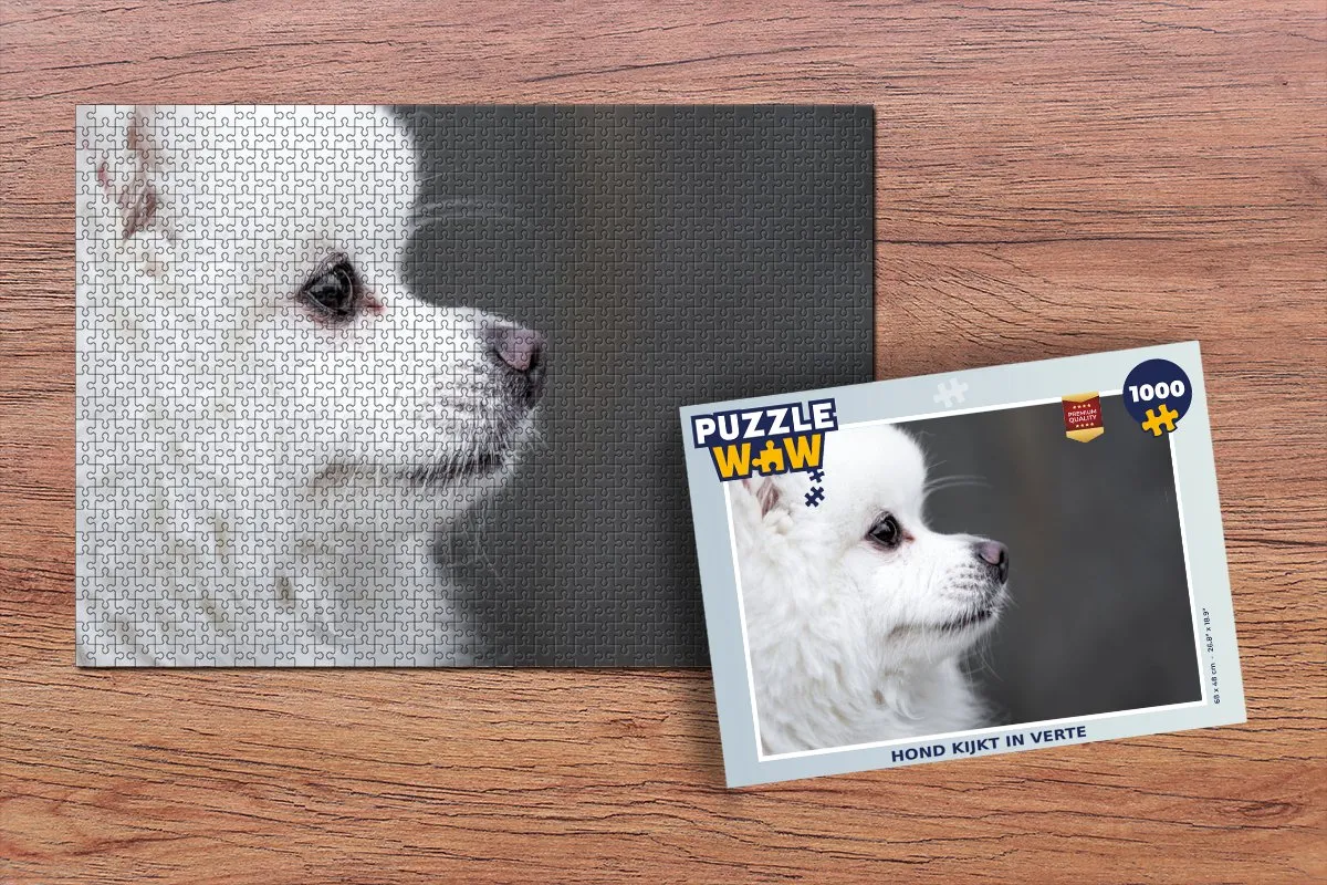PuzzleWow Legpuzzel Hond kijkt in verte 1000 Stuks - Multicolor