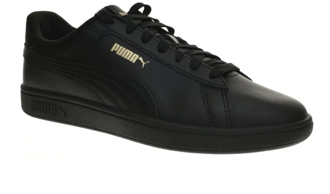 PUMA Smash 3.0 L Unisex Sneakers - 42 - Black/Gold