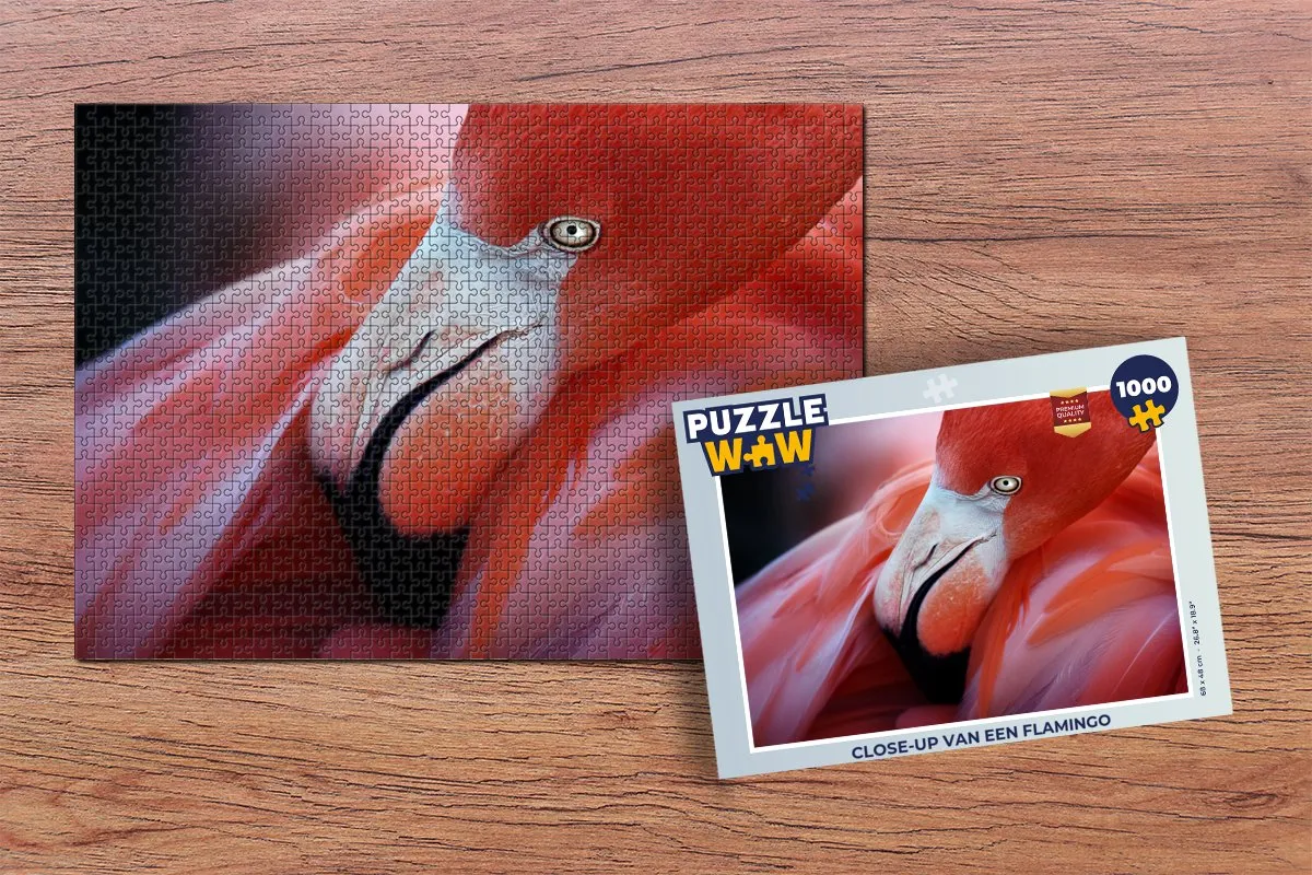 PuzzleWow Flamingo Legpuzzel 1000 Stuks - Multicolor