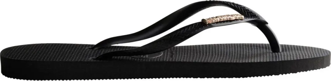 Havaianas Teenslipper Slim Logo Metallic - Zwart/Goud