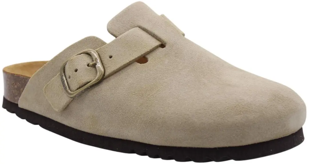 Klomp Scholl Women Fae Suede Sp Beige-Schoenmaat 36