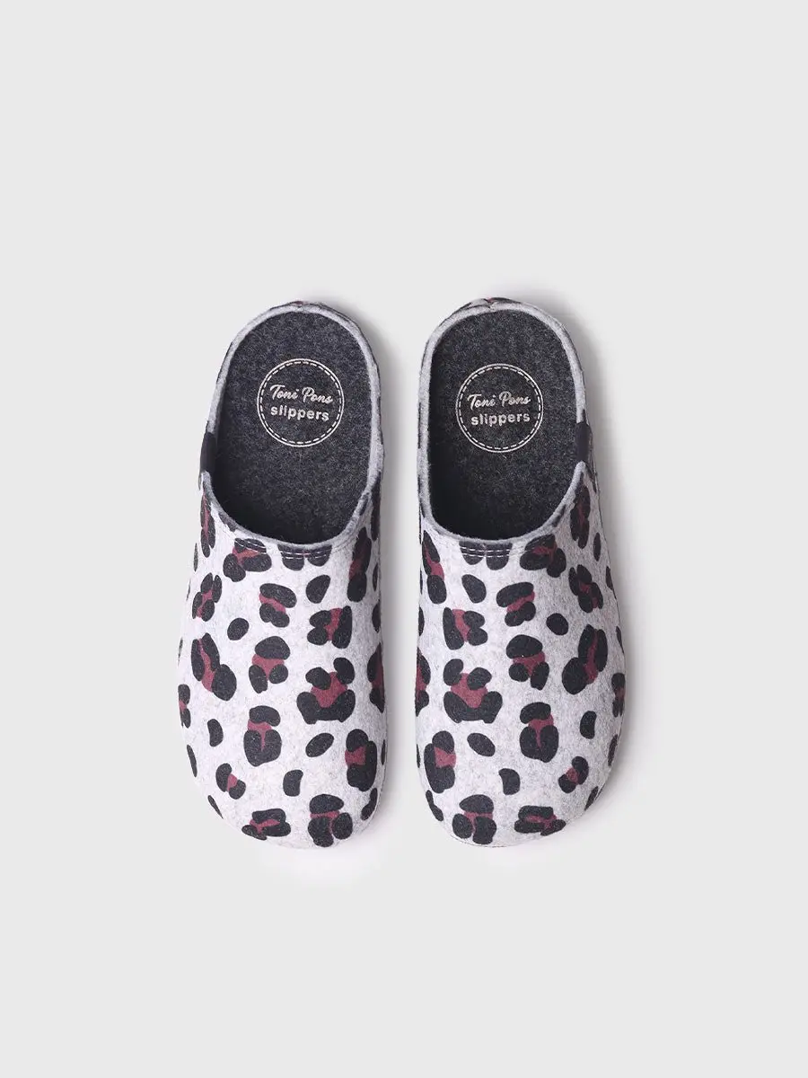 Viltslipper in klompvorm voor dames
