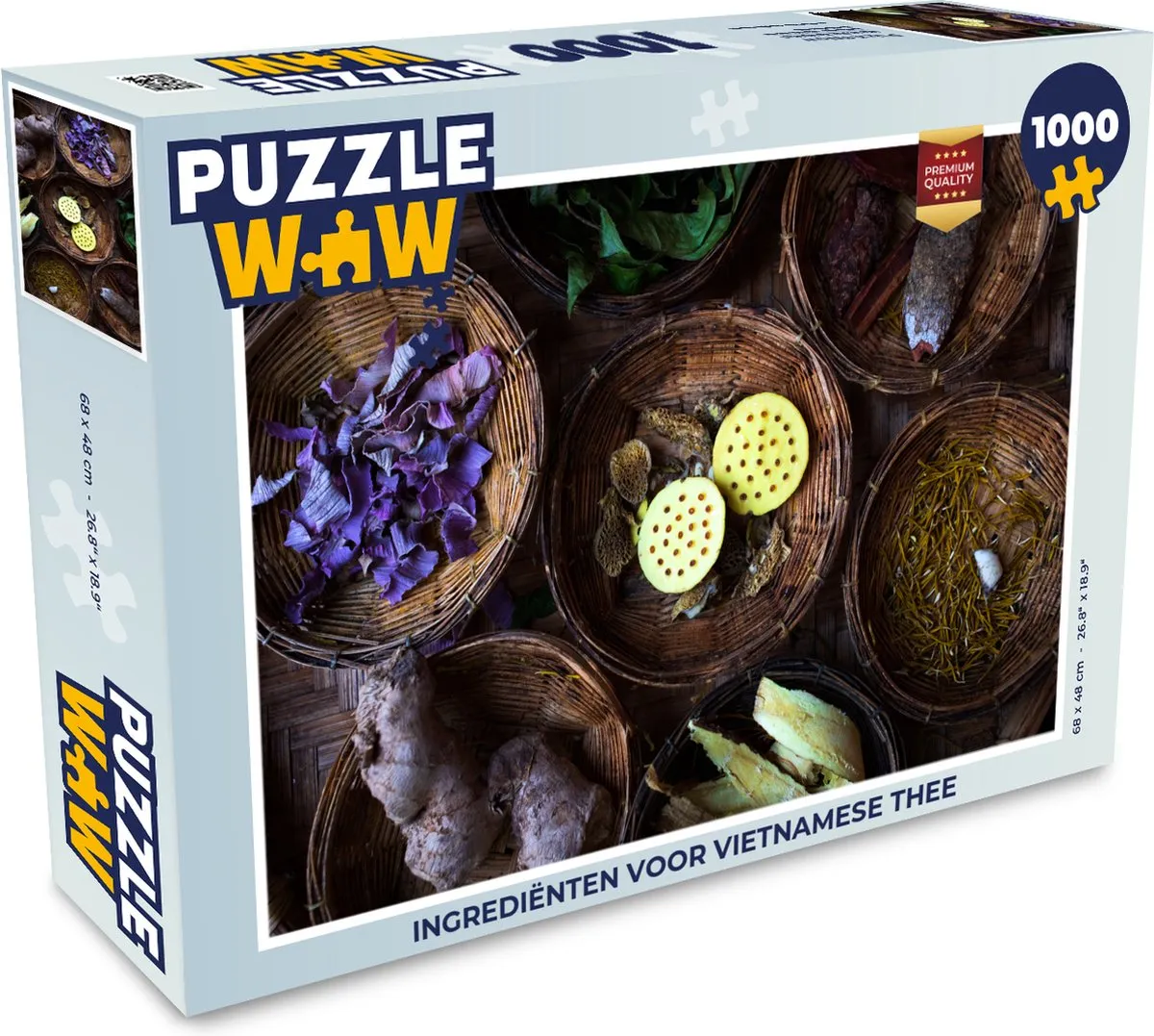 PuzzleWow Vietnamese Thee Legpuzzel 1000 Stuks - Multicolor