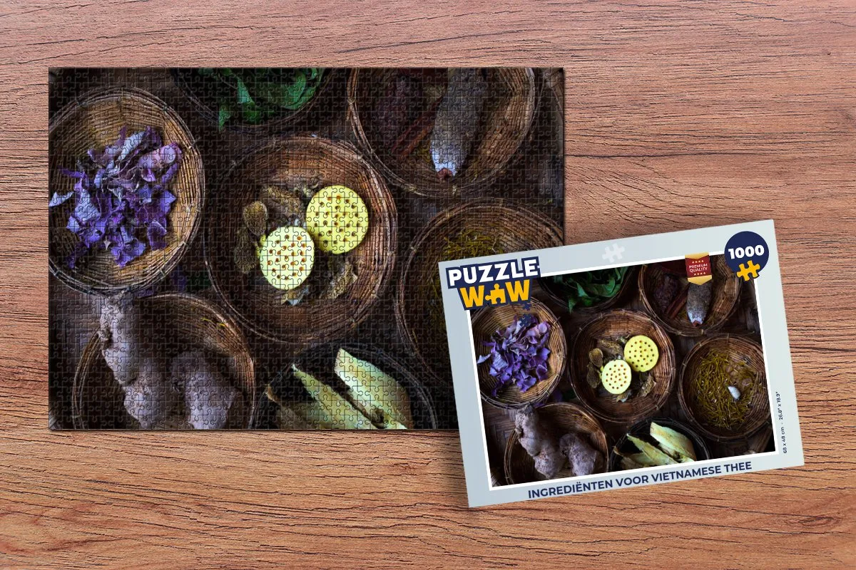 PuzzleWow Vietnamese Thee Legpuzzel 1000 Stuks - Multicolor