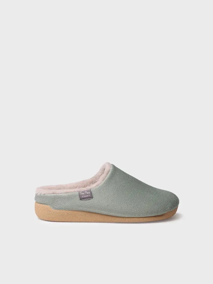 Huisslipper in klompvorm met binnenvoering voor dames