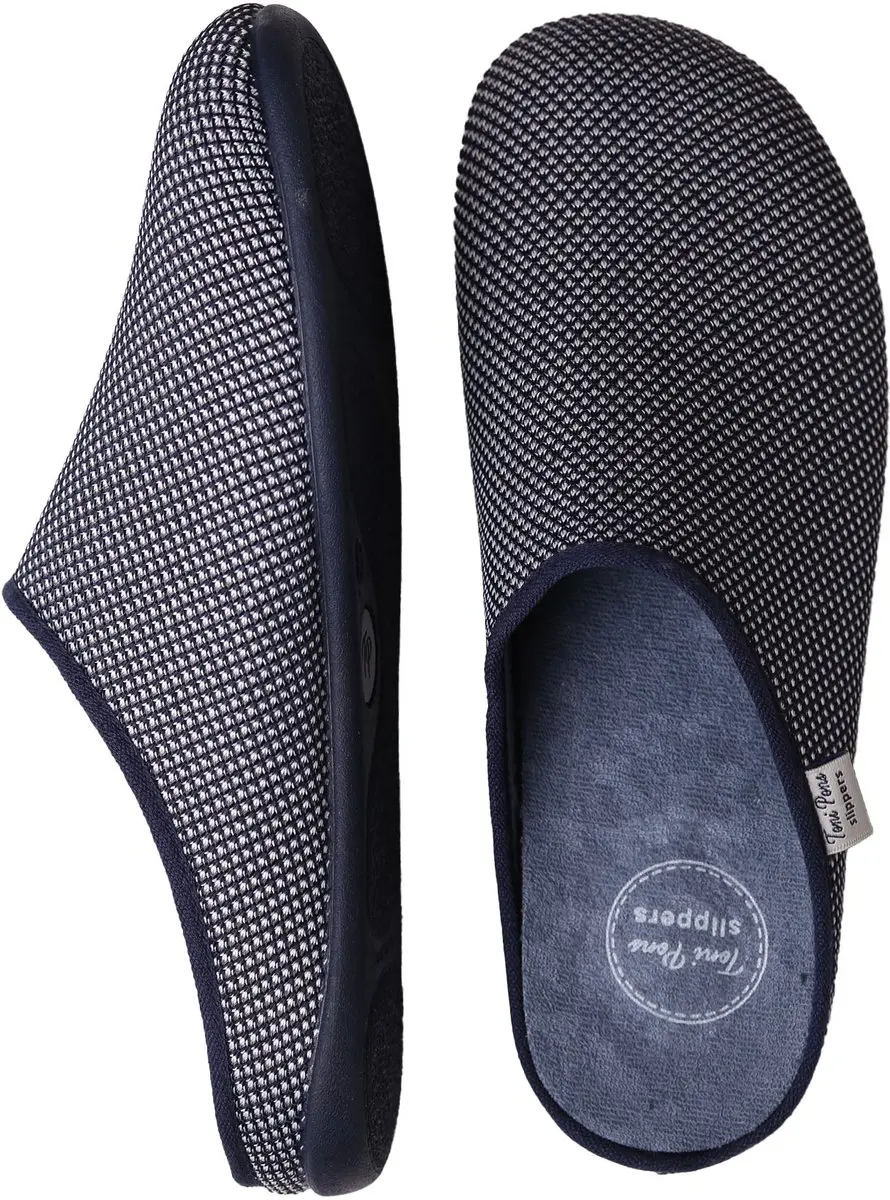 Herenpantoffel in klompstijl met mesh