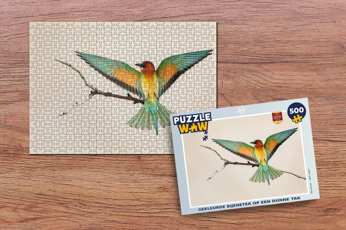 PuzzleWow Vogel Tak Legpuzzel 500 Stuks - Multicolor