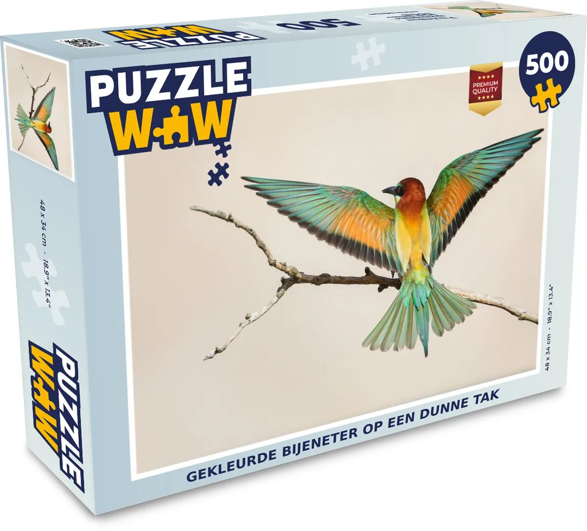 PuzzleWow Vogel Tak Legpuzzel 500 Stuks - Multicolor