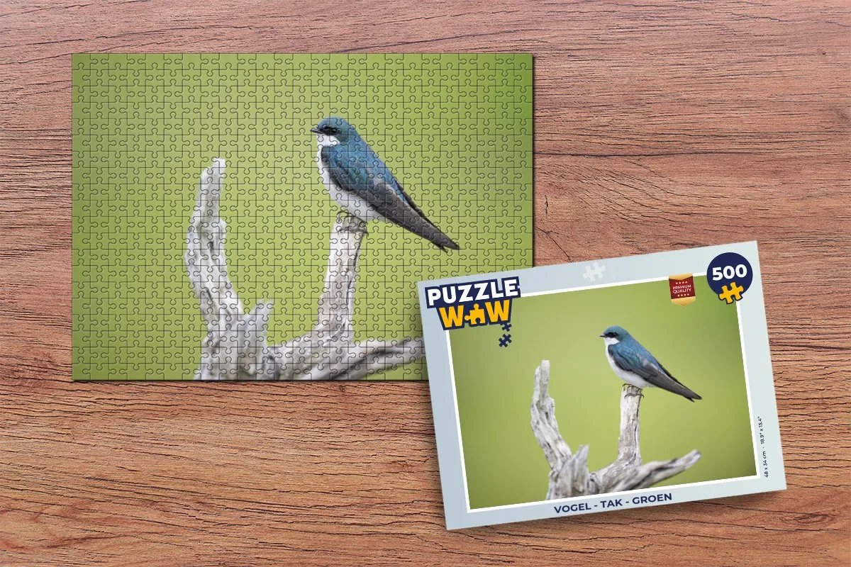 PuzzleWow Vogel Tak Legpuzzel 500 Stuks - Multicolor