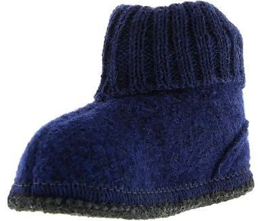 Bergstein Cozy Pantoffels - 100% Scheerwol - Dark Blue