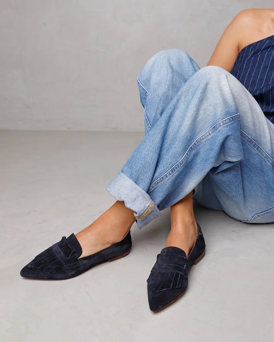 VIA VAI Lola Oakley Loafers - Blauw Maat 37