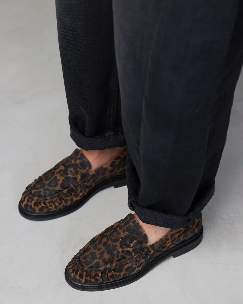 VIA VAI Fae Sarah Loafers - Beige - Luipaardprint - Maat 38