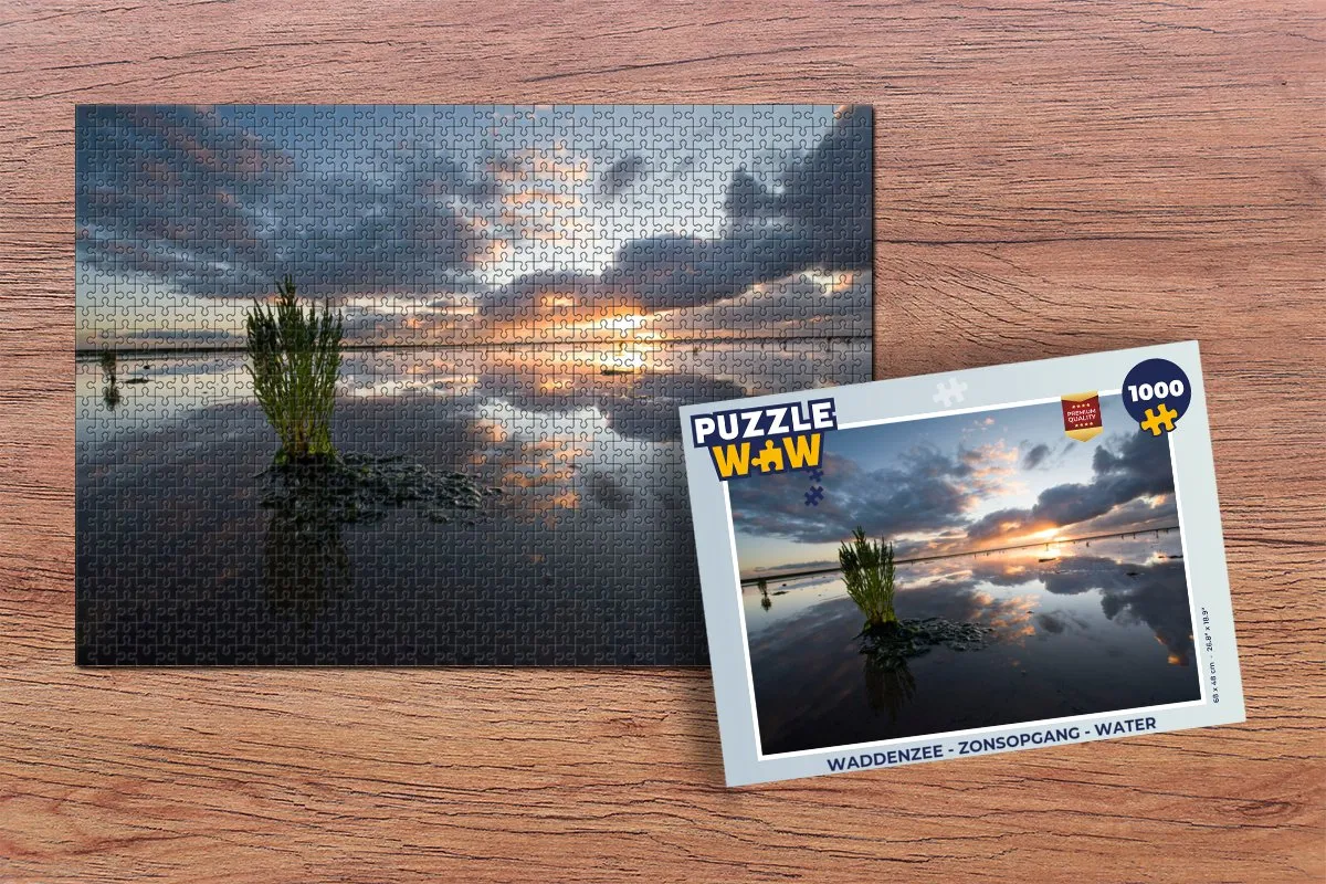 PuzzleWow Waddenzee Zonsopgang Legpuzzel 1000 Stuks - Multicolor