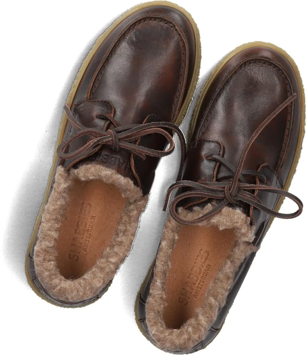 Shabbies Amsterdam Chewy Moccasin Sneaker - Maat 40 - Bruin