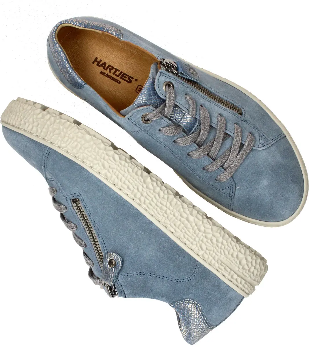 Hartjes Phil Shoe Heaven Dames Veterschoenen - Lichtblauw 38.5