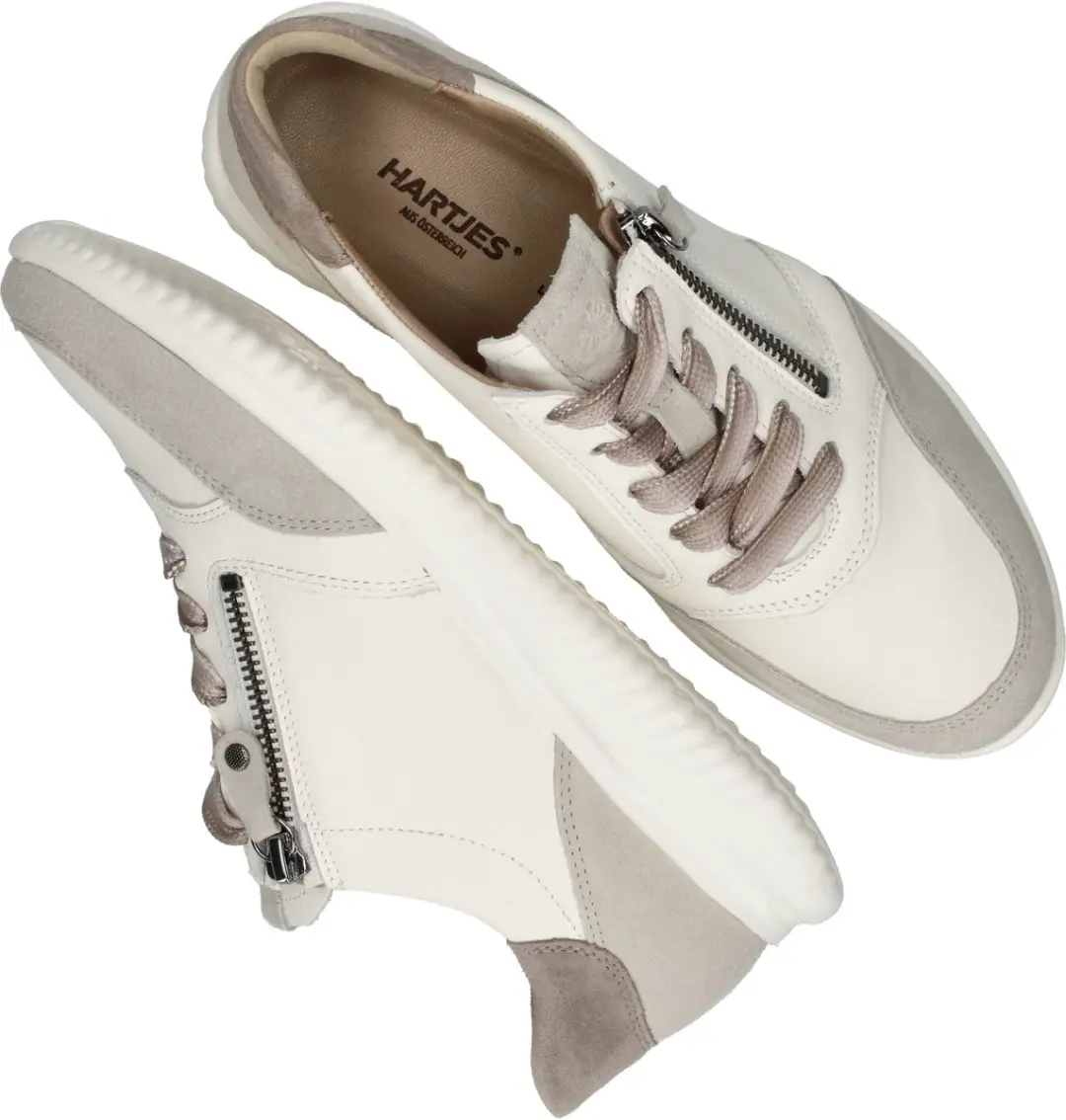 Hartjes 162.1144/31 Lage Sneakers - Wit/Beige - Maat 42