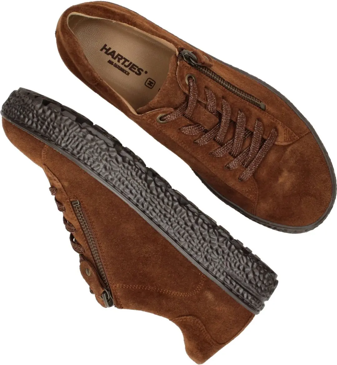 Hartjes 162.1401/30 Dames Veterschoenen Cognac - 35.5