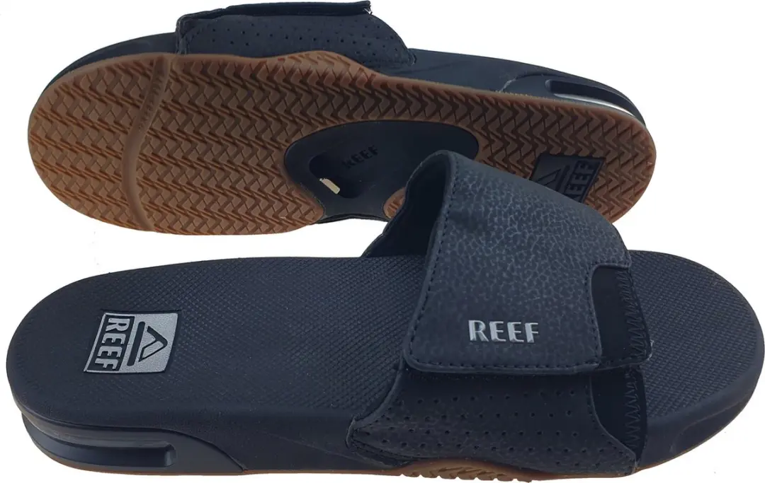 Reef Fanning Slides - Zwart/Zilver - Maat 40 - afbeelding 2 van 6