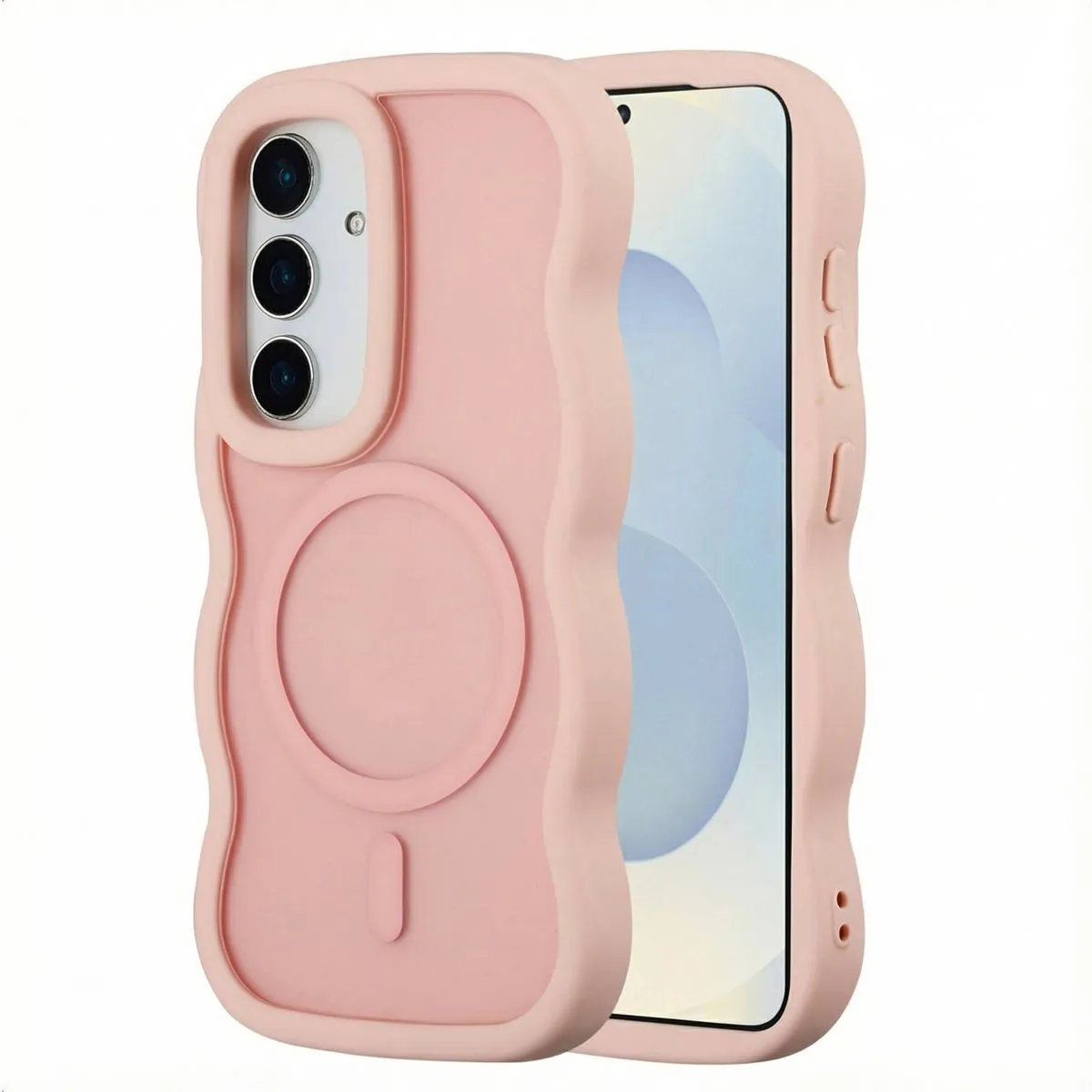 Selencia Wavy Case Soft Pink - Samsung Galaxy S24/S25