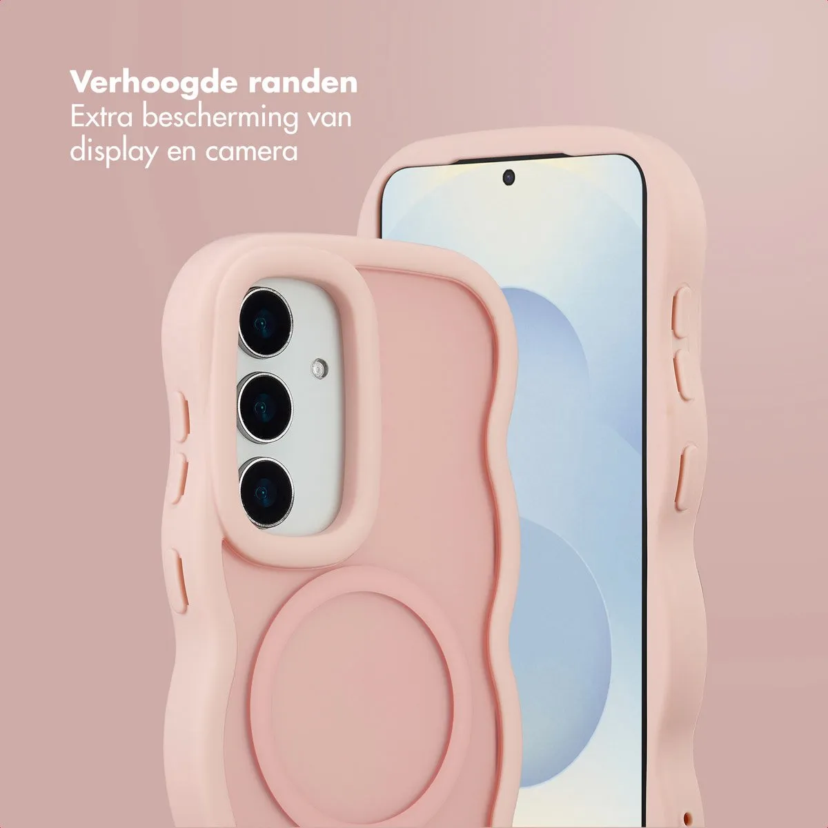 Selencia Wavy Case Soft Pink - Samsung Galaxy S24/S25