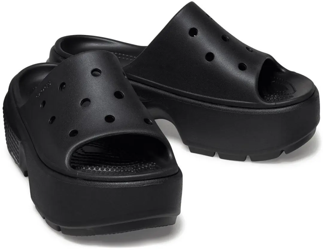 Crocs Stomp Teenslipper Zwart - Maat 41/42