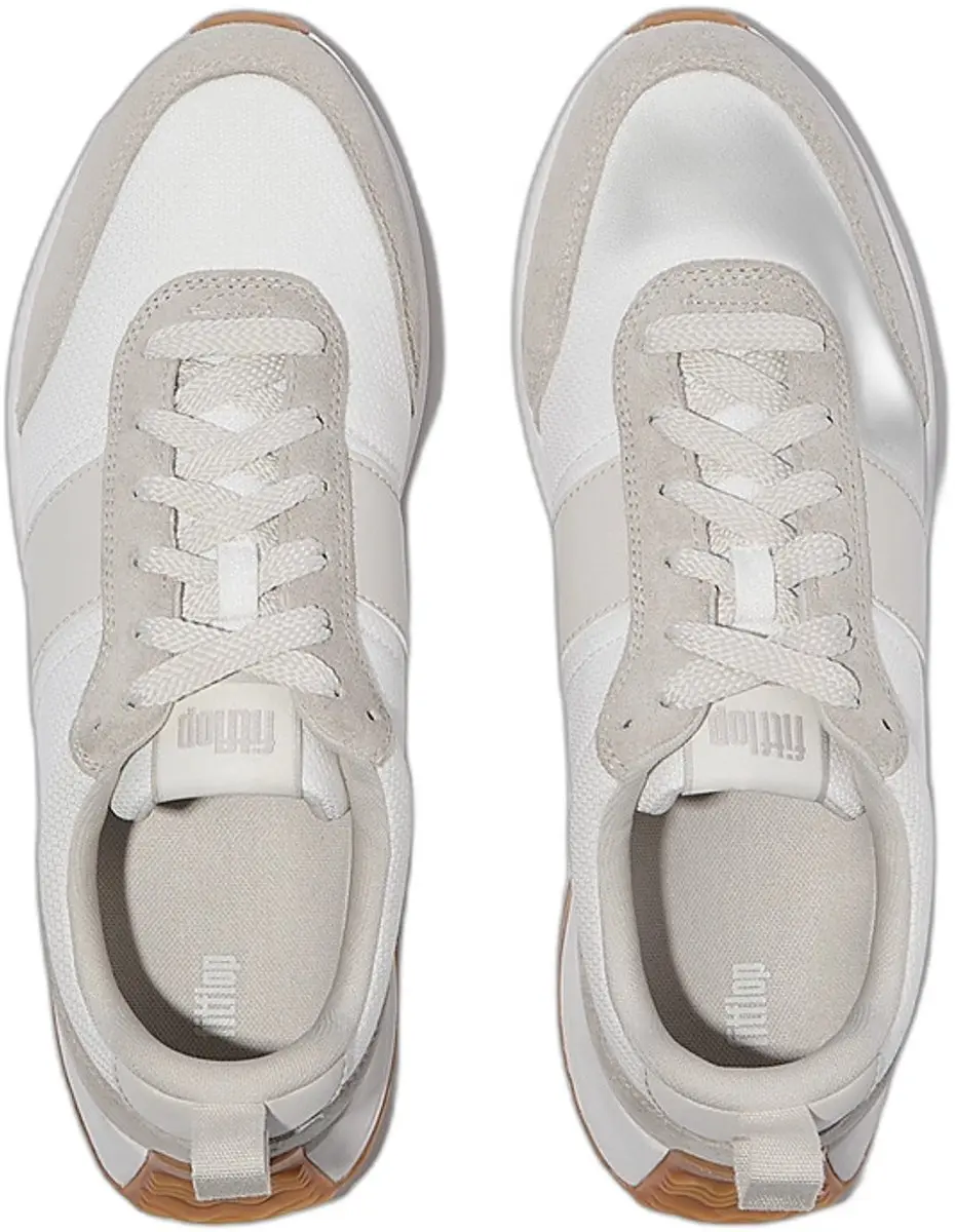 FitFlop FitFlop F-Mode Flow Mens Suede-Mix Sneakers WIT