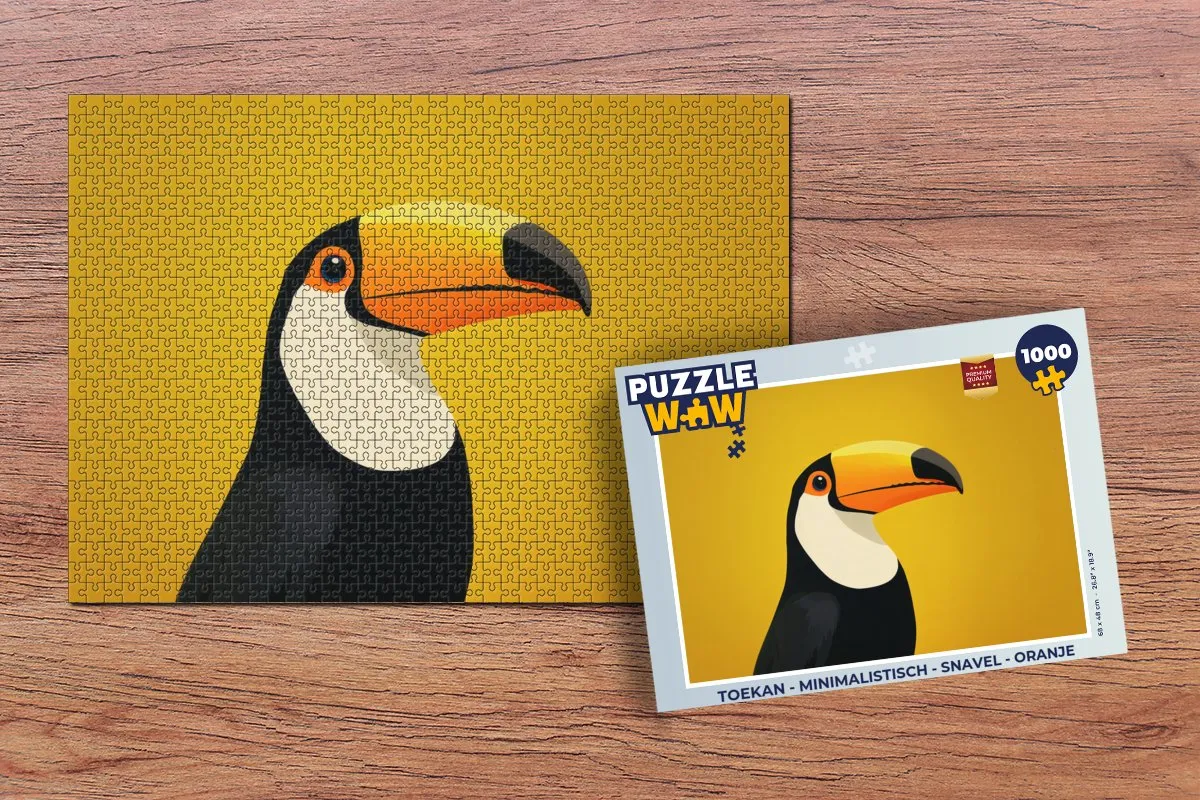 PuzzleWow Toekan Legpuzzel 1000 Stuks - Oranje