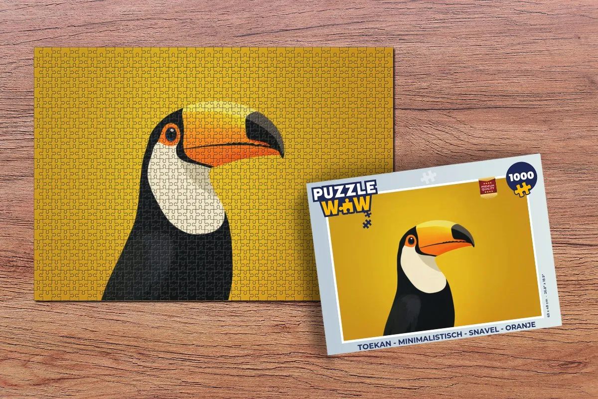 PuzzleWow Toekan Legpuzzel 1000 Stuks - Oranje
