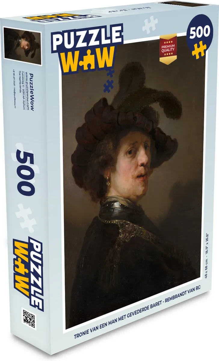 PuzzleWow Rembrandt Legpuzzel 500 Stuks - Multicolor