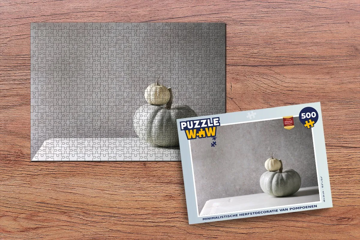 PuzzleWow Herfstdecoratie Pompoenen Legpuzzel 500 Stuks - Multicolor