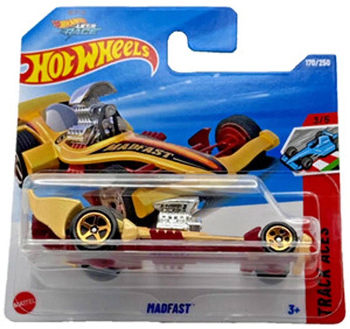 Hot Wheels Tan MadFast Chrome Beige 1:64