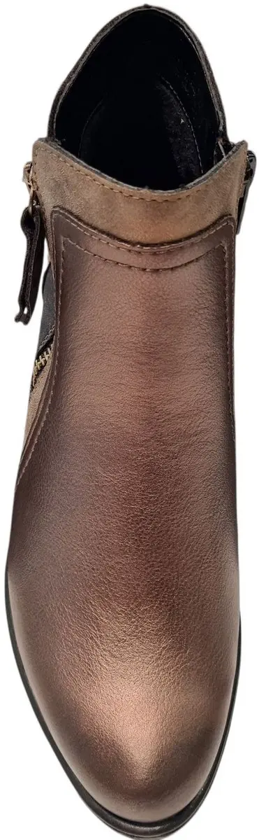 Remonte Dames Enkellaars R5172-90 - Brons Metallic