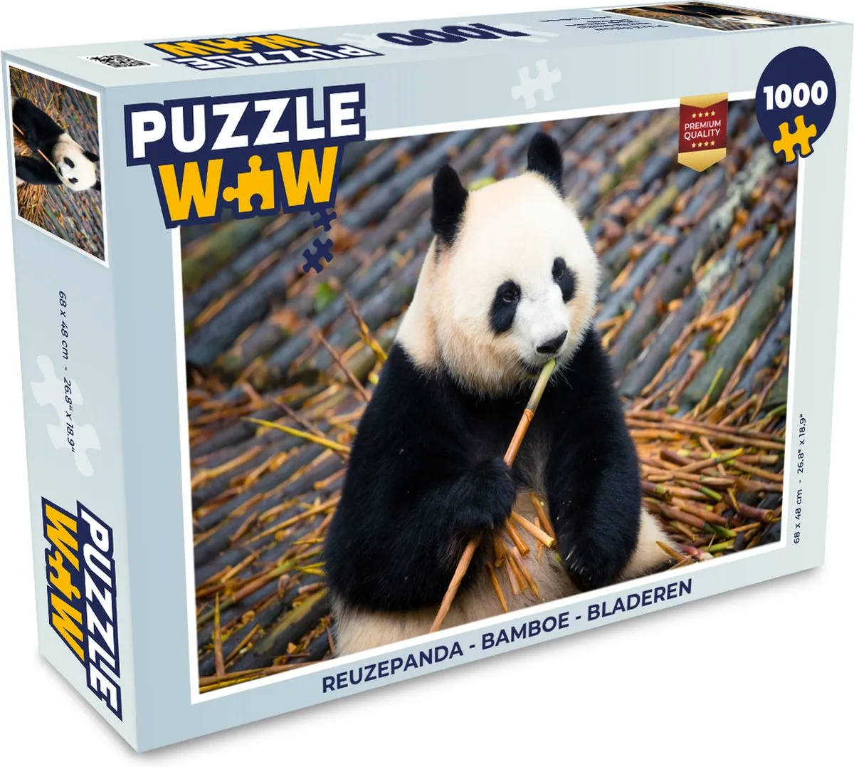 PuzzleWow Reuzepanda Legpuzzel 1000 Stuks - Multicolor