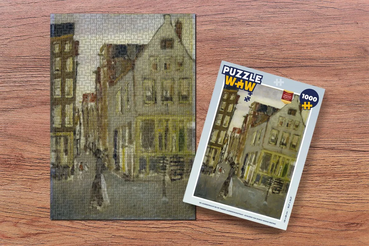 PuzzleWow Legpuzzel De Lauriergracht - George Hendrik Breitner - 1000 Stuks - Multicolor