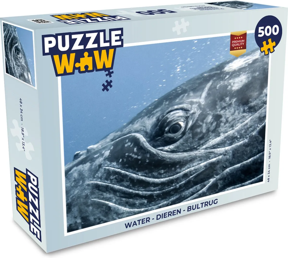 PuzzleWow Water Dieren Bultrug Legpuzzel 500 Stuks - Multicolor