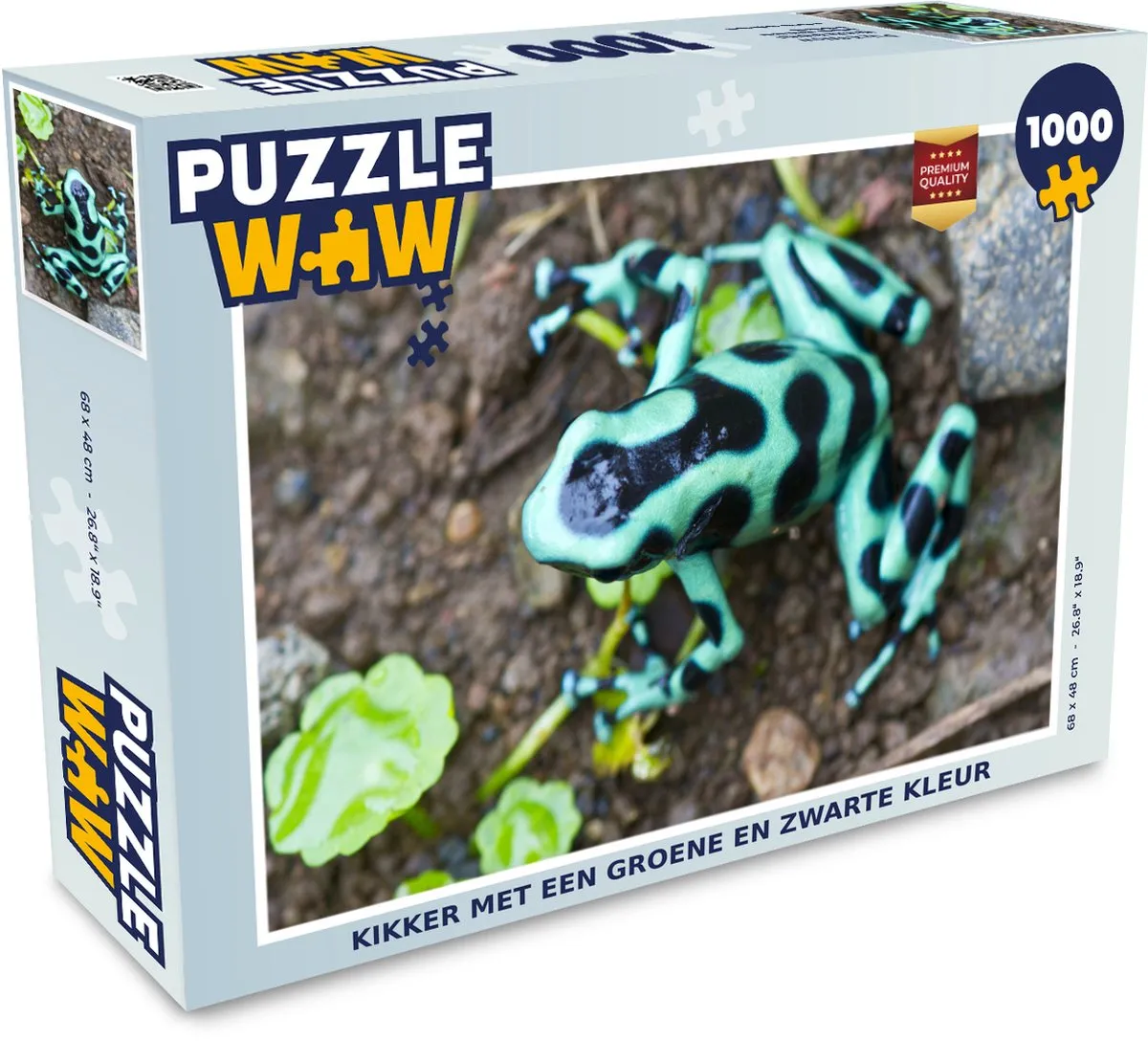 PuzzleWow Legpuzzel Kikker 1000 Stuks - Multicolor