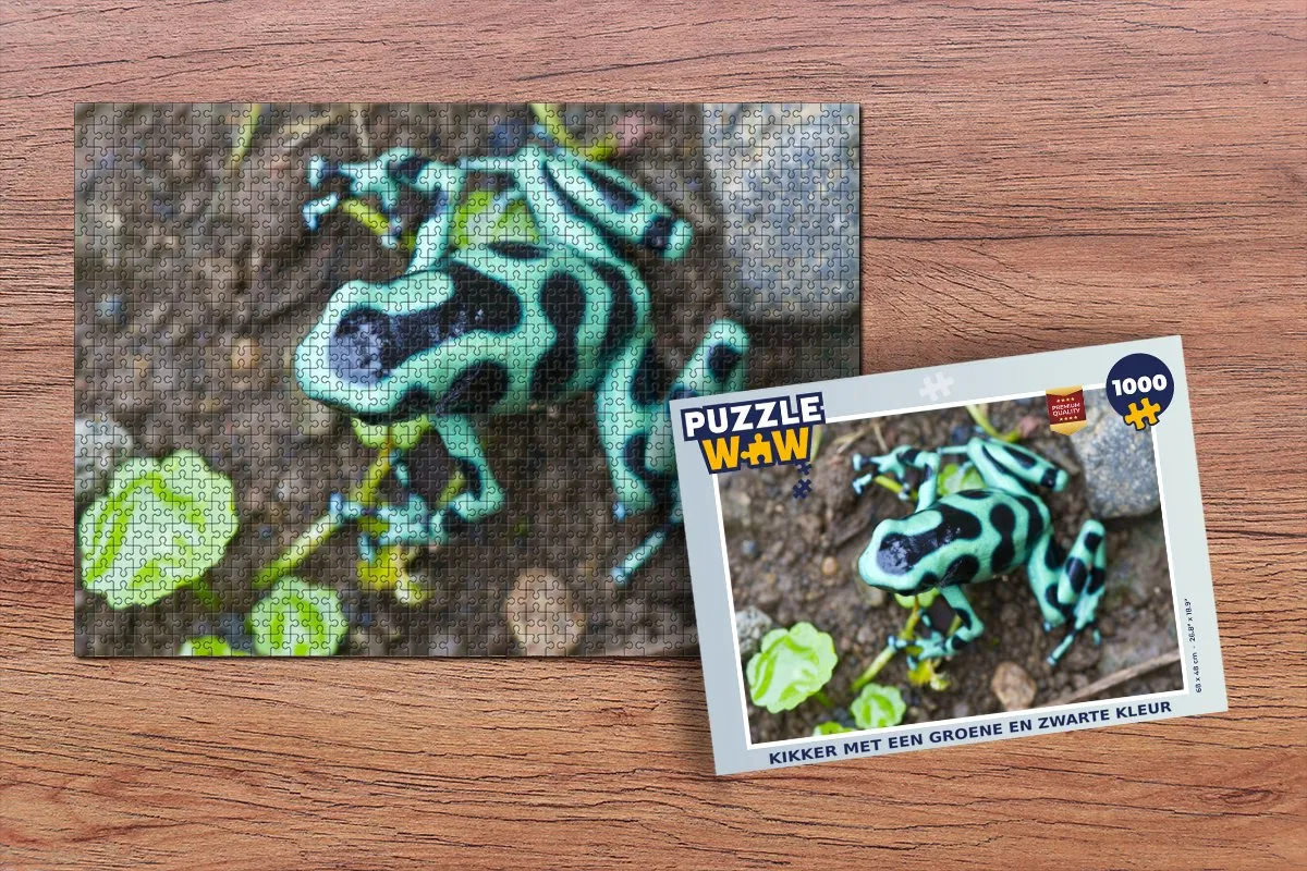 PuzzleWow Legpuzzel Kikker 1000 Stuks - Multicolor