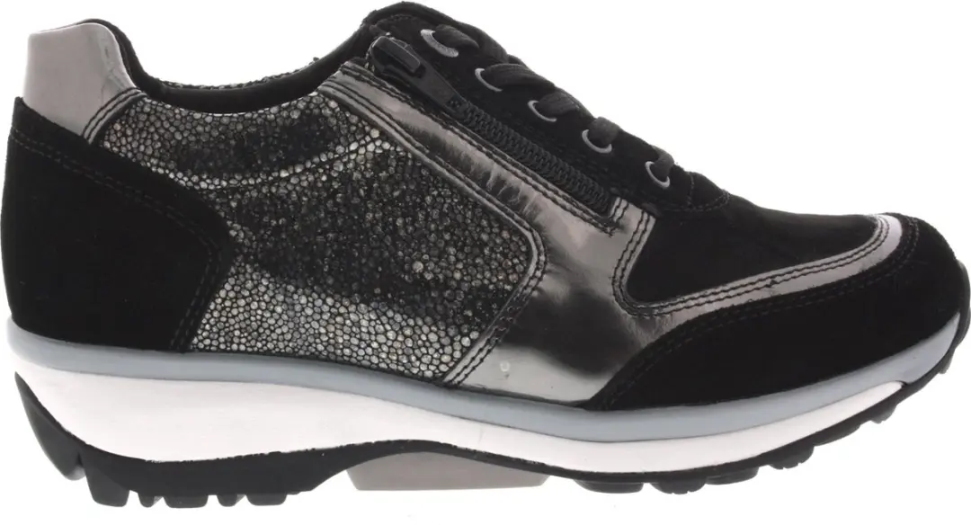 Dames Veterschoenen Xsensible Wembley Black Fantasy Zwart